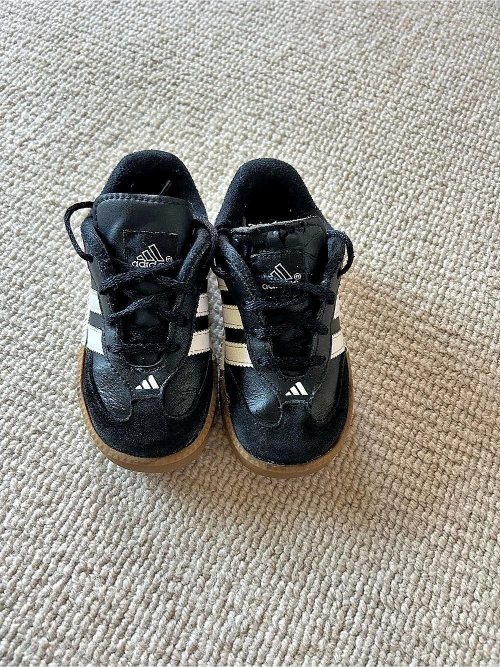 adidas Samba Kids Sneakers Black & White Girls US 8K